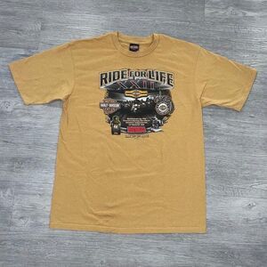 Harley Davidson Men XL Ride For Life 2009 Shirt Tee Bike Motorcycle Short Sleeve